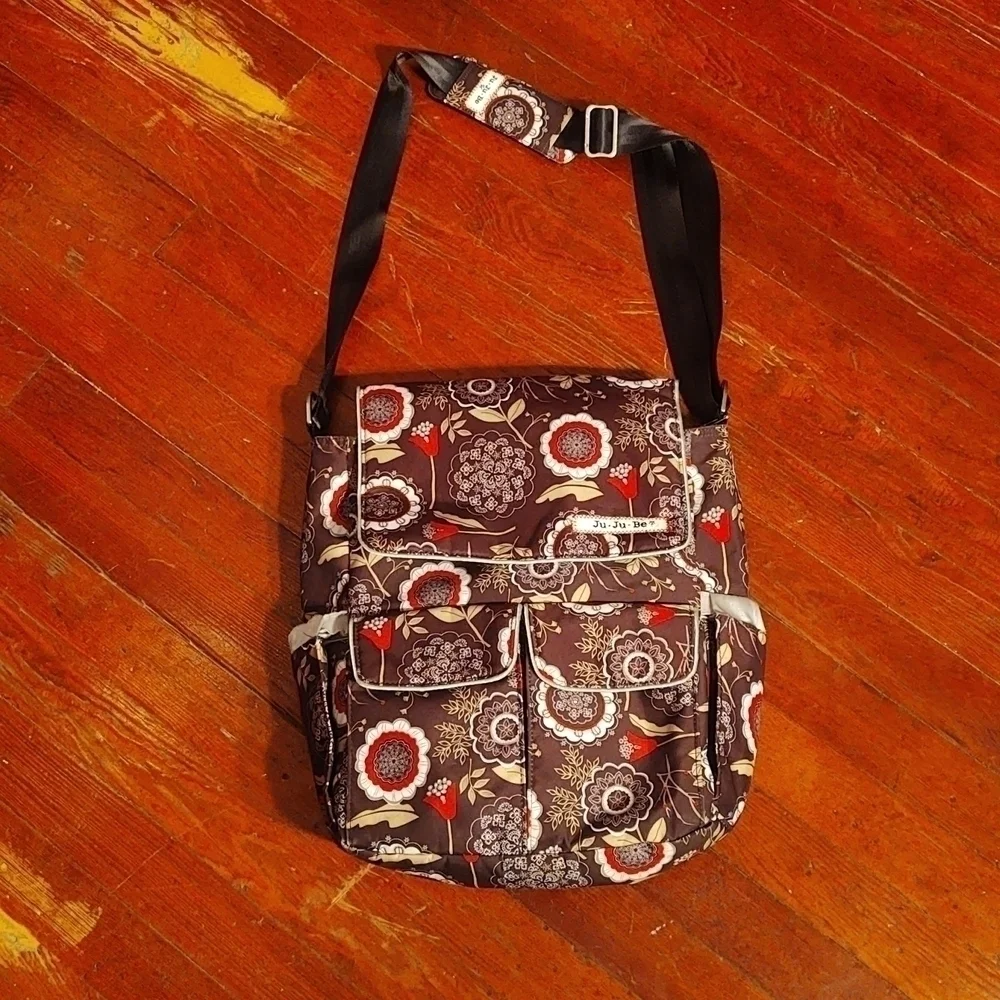 Ju-Ju-Be Lotus Lullaby Print Messenger Style Diaper Bag